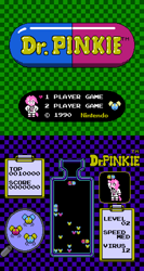 Size: 512x960 | Tagged: safe, artist:snivian moon, pinkie pie, earth pony, parasprite, pony, dr mario, dr pinkie, dr. mario, mod, nintendo, nintendo entertainment system, rom hack, video game