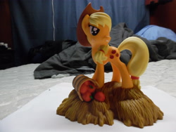 Size: 4608x3456 | Tagged: safe, artist:diamondselecttoys, applejack, figure, irl, merchandise, photo, piggy bank, solo