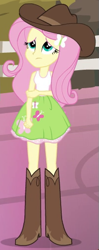 Size: 199x502 | Tagged: safe, screencap, fluttershy, equestria girls, rainbow rocks, boots, cowboy hat, hat, outfit catalog, solo, stetson