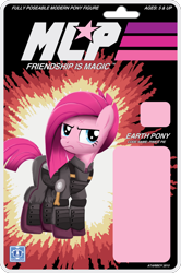 Size: 1920x2884 | Tagged: safe, artist:atariboy2600, pinkie pie, earth pony, pony, alternate timeline, apinkalypse pie, cover, crystal war timeline, g.i. joe, pinkamena diane pie, solo