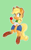 Size: 1200x1929 | Tagged: safe, artist:hidden-cat, applejack, earth pony, pony, apple, bipedal, equestria girls outfit, solo