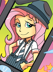 Size: 608x822 | Tagged: safe, idw, fluttershy, equestria girls, spoiler:comic, outfit catalog, solo