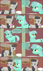 Size: 2000x3332 | Tagged: safe, artist:deathshadow1991, lyra heartstrings, octavia melody, earth pony, pony, comic, etiquette and redemption, high res