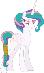 Size: 1802x2969 | Tagged: safe, artist:otakuchicky1, princess celestia, alicorn, pony, alternate hairstyle, female, mare, simple background, solo, transparent background