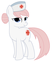 Size: 4206x5000 | Tagged: safe, artist:kooner-cz, nurse redheart, earth pony, pony, absurd resolution, bedroom eyes, female, looking at you, mare, simple background, smiling, smiling at you, solo, transparent background, vector