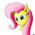 Size: 1701x1701 | Tagged: safe, artist:ritorical, fluttershy, pegasus, pony, bust, portrait, solo