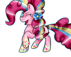 Size: 1485x1200 | Tagged: safe, artist:saundveyvpay, pinkie pie, earth pony, pony, rainbow power, simple background, solo, white background