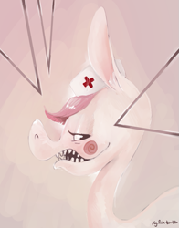 Size: 707x900 | Tagged: dead source, safe, artist:pig-fish, nurse redheart, 30 minute art challenge, nightmare fuel, profile, solo