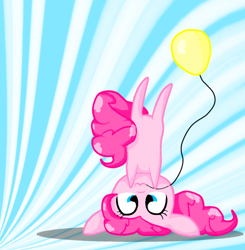 Size: 462x471 | Tagged: safe, artist:madzialena15, pinkie pie, earth pony, pony, balloon, mouth hold, solo