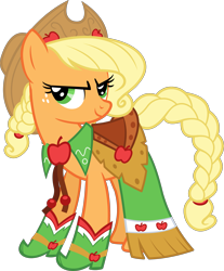 Size: 2369x2862 | Tagged: safe, applejack, earth pony, pony, the best night ever, castle creator, clothes, dress, gala dress, official, simple background, solo, transparent background, vector