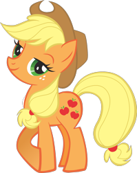 Size: 2275x2864 | Tagged: safe, applejack, earth pony, pony, castle creator, official, simple background, solo, stock vector, transparent background, vector