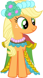 Size: 1587x2834 | Tagged: safe, applejack, earth pony, pony, bridesmaid, bridesmaid dress, castle creator, clothes, dress, official, simple background, solo, transparent background, vector