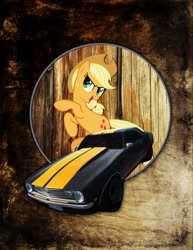 Size: 2550x3300 | Tagged: safe, artist:aisoftplayer1234, applejack, earth pony, pony, car, female, mare, solo