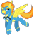 Size: 2076x2171 | Tagged: safe, artist:bumblebun, derpibooru import, spitfire, flying, goggles, high res, solo, wonderbolts uniform