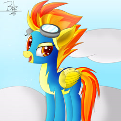 Size: 2300x2300 | Tagged: safe, artist:mrbrunoh1, derpibooru import, spitfire, pegasus, pony, solo, wonderbolts, wonderbolts uniform