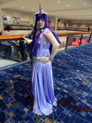 Size: 1030x1374 | Tagged: artist needed, safe, derpibooru import, twilight sparkle, twilight sparkle (alicorn), alicorn, human, 2013, big crown thingy, c2e2, clothes, convention, cosplay, dress, irl, irl human, photo