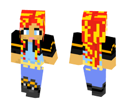 Size: 584x497 | Tagged: safe, sunset shimmer, equestria girls, female, minecraft, minecraft skin, style