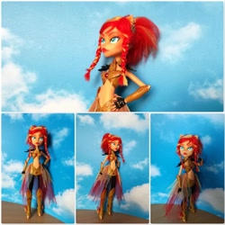 Size: 1024x1024 | Tagged: safe, sunset shimmer, equestria girls, cloud, custom doll, doll, sky, toy