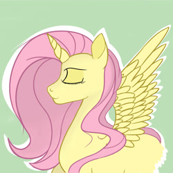 Size: 4000x4000 | Tagged: safe, artist:chapaevv, fluttershy, alicorn, pony, alicornified, fluttercorn, race swap, solo