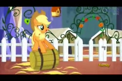 Size: 960x640 | Tagged: safe, screencap, applejack, earth pony, pony, castle sweet castle, female, mare, solo