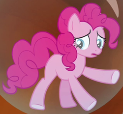 Size: 316x293 | Tagged: safe, screencap, pinkie pie, earth pony, pony, twilight's kingdom, outfit catalog, solo