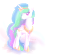 Size: 800x570 | Tagged: safe, artist:lilpawie, princess celestia, alicorn, pony, crown, jewelry, peytral, regalia