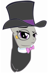 Size: 1400x2040 | Tagged: safe, artist:grinning-alex, octavia melody, earth pony, pony, hat, monocle, solo, top hat