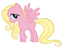 Size: 1017x786 | Tagged: safe, fluttershy, pegasus, pony, palette swap, simple background, solo, transparent background, vector