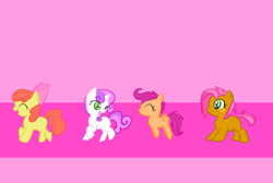 Size: 1524x1024 | Tagged: safe, artist:derpiliciouspony, derpibooru import, apple bloom, babs seed, scootaloo, sweetie belle, cutie mark crusaders, wallpaper