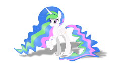 Size: 4000x2000 | Tagged: safe, artist:misterkh, princess celestia, alicorn, pony, raised hoof, simple background, transparent background