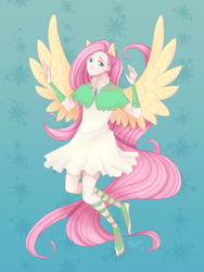 Size: 3000x4000 | Tagged: safe, artist:yutaila, fluttershy, human, eared humanization, feet, humanized, solo, tailed humanization, toes, winged humanization