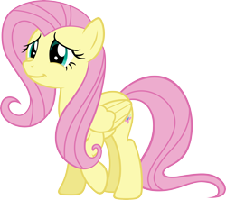 Size: 6000x5325 | Tagged: safe, artist:slb94, fluttershy, pegasus, pony, scare master, absurd resolution, simple background, smiling, solo, transparent background, vector