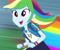 Size: 1291x1080 | Tagged: safe, derpibooru import, screencap, rainbow dash, better together, equestria girls, run to break free, female, geode of super speed, magical geodes, rainbow, run