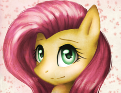 Size: 1024x782 | Tagged: safe, artist:chocoecaramell, fluttershy, pegasus, pony, female, mare, smiling, solo