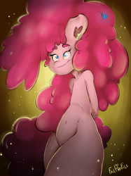 Size: 800x1067 | Tagged: safe, artist:failprofile, pinkie pie, anthro, earth pony, pony, female, mare, pink coat, pink mane, solo