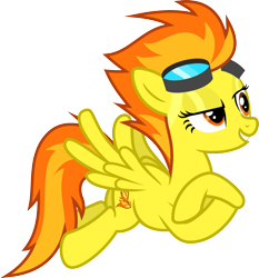 Size: 1089x1169 | Tagged: safe, artist:punzil504, derpibooru import, spitfire, flying, simple background, solo, transparent background, vector