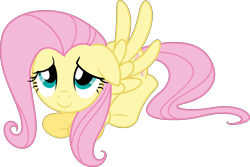 Size: 5000x3331 | Tagged: safe, artist:vulthuryol00, fluttershy, pegasus, pony, hurricane fluttershy, absurd resolution, cute, floppy ears, shyabetes, simple background, smiling, solo, transparent background, vector