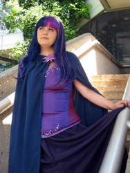 Size: 2448x3264 | Tagged: safe, artist:peonycosplay, derpibooru import, twilight sparkle, human, 2012, animefest, cape, clothes, cosplay, irl, irl human, photo, solo