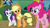 Size: 1920x1080 | Tagged: safe, screencap, applejack, pinkie pie, rarity, earth pony, pony, unicorn, castle sweet castle, animation error