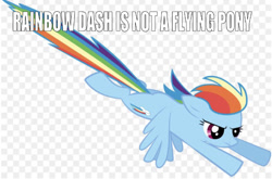 Size: 675x445 | Tagged: safe, derpibooru import, editor:undeadponysoldier, rainbow dash, pegasus, pony, alpha channel, blatant lies, buzz is not a flying toy, female, flapping wings, flying, followup, frown, mare, meme, toy story, youtube poop