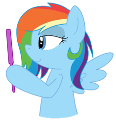 Size: 471x501 | Tagged: safe, derpibooru import, rainbow dash, rarity, pegasus, pony, body swap, eye swap, female, hair styling, hoof hold, let's switch bodies, mare, mirror, simple background, smiling, solo, transparent background