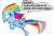 Size: 544x372 | Tagged: safe, derpibooru import, rainbow dash, rarity, pegasus, pony, anatomically incorrect, eye swap, female, flying, incorrect leg anatomy, let's switch bodies, mare, race swap, simple background, solo, transparent background