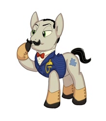 Size: 613x700 | Tagged: safe, artist:carnifex, hercule poirot, ponified, simple background, white background