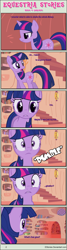 Size: 1004x3753 | Tagged: safe, artist:estories, derpibooru import, twilight sparkle, unicorn twilight, unicorn, comic:seeds of darkness, comic, golden oaks library, solo