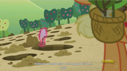 Size: 1279x715 | Tagged: safe, screencap, applejack, earth pony, pony, castle sweet castle, meme, youtube caption