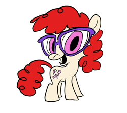 Size: 900x803 | Tagged: safe, artist:joeywaggoner, twist, earth pony, female, filly, glasses, solo, white coat