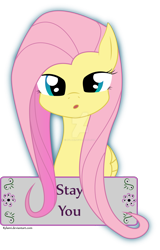 Size: 1600x2503 | Tagged: safe, artist:kylami, fluttershy, pegasus, pony, motivational poster, positive message, simple background, solo, transparent background, watermark