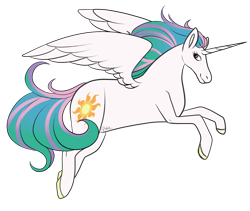 Size: 1024x863 | Tagged: safe, artist:beashay, princess celestia, alicorn, pony, cute, cutelestia, female, hoers, majestic, mare, rearing, simple background, solo, transparent background