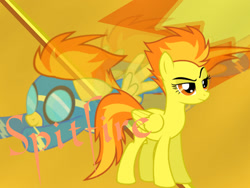 Size: 1600x1200 | Tagged: safe, artist:rudakova2054, derpibooru import, spitfire, goggles, text, vector, wallpaper, wonderbolts uniform