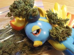 Size: 3264x2448 | Tagged: safe, derpibooru import, spitfire, drugs, funko, irl, marijuana, photo, toy